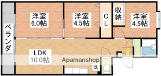 堀川アパート大園B棟【5階】の間取り