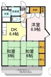 レジデンス東望【4階】の間取り
