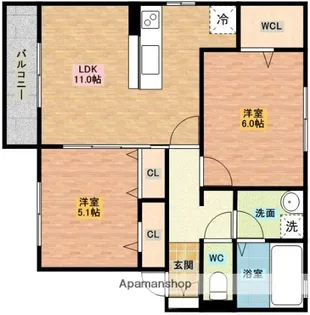 クレールM【2階】の間取り