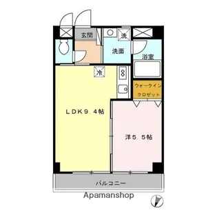 プラスパー築町【4階】の間取り