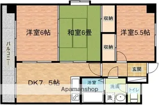 時津ロードマンション【301号室】の間取り