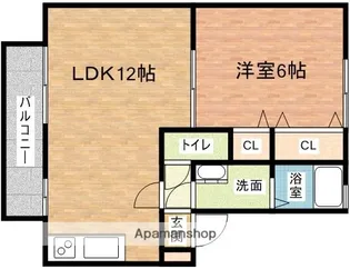 ステラ深堀B棟【105号室】の間取り