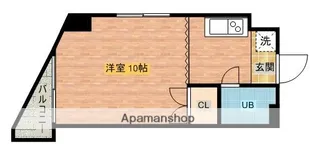 フラットワン【405号室】の間取り