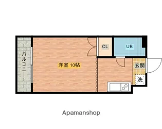 フラットワン【404号室】の間取り