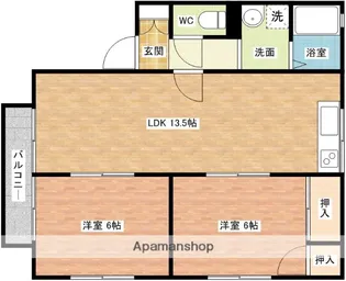 セジュールM−A【2階】の間取り