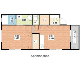 メイプルⅡ【201号室】の間取り