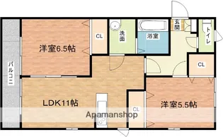 マリンハイム【201号室】の間取り