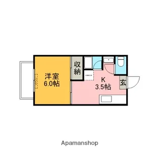 ラシャンブル【107号室】の間取り