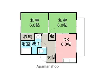 レインボーハイツC棟【201号室】の間取り