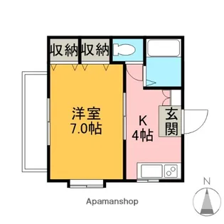 ジュネス有福【102号室】の間取り