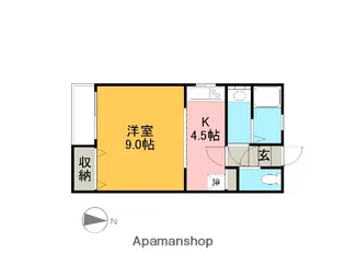 丸井ハイツ崎岡【101号室】の間取り