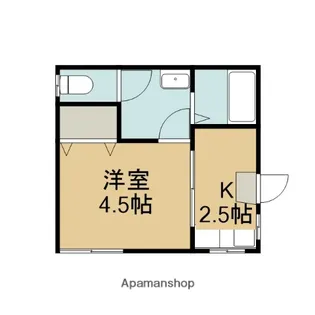コーポシルク【101号室】の間取り