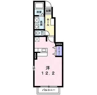 リバービュー・シャーレ【1階】の間取り