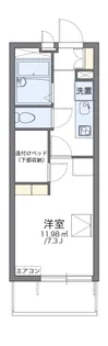 レオパレスリバーサイド K【105号室】の間取り