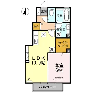 リッチロータス壱番館【1階】の間取り