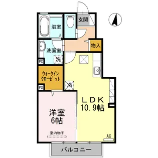 リッチロータス壱番館【1階】の間取り