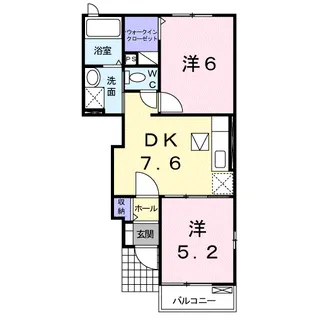レスポアール【1階】の間取り