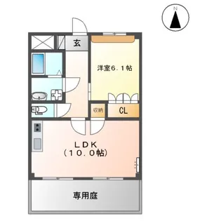 グランバレー天神【1階】の間取り