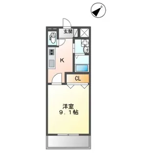 トゥルプローズ【1階】の間取り