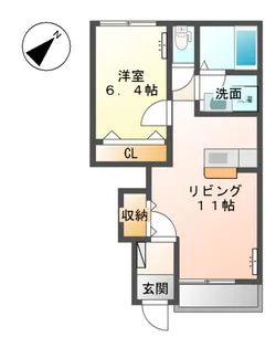 リベルテメゾン【00105号室】の間取り