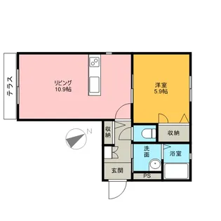ソレイユコート B棟【2階】の間取り