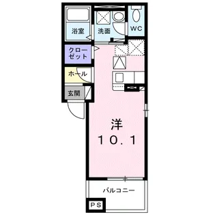 CASA AVENIDA【102号室】の間取り