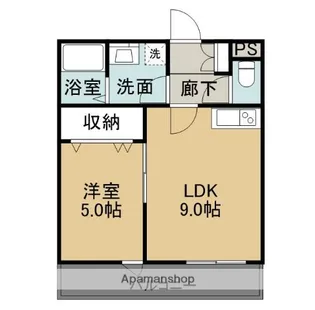 早岐RIVAX【104号室】の間取り