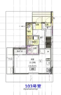 ゴールデンハイツ黒髪Ⅱ【103号室】の間取り