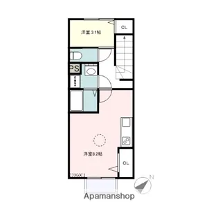 ゴールデンハイツ黒髪Ⅱ【202号室】の間取り