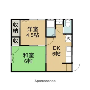 コーポKⅡ【2-B号室】の間取り