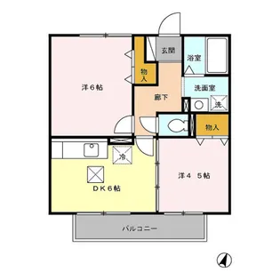 アレーゼ有福【1階】の間取り
