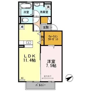 プリーマM【2階】の間取り