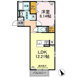 エミネンス天神【1階】の間取り