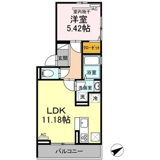 ロイヤルレジデンスA【1階】の間取り
