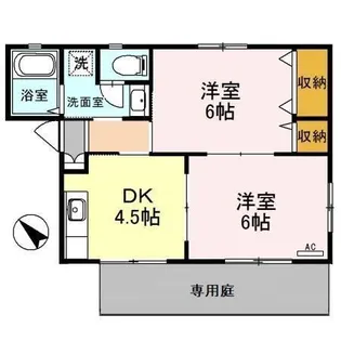 フローラルムーンリッチ【1階】の間取り