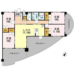 ダイヤヒルズ島瀬【8階】の間取り