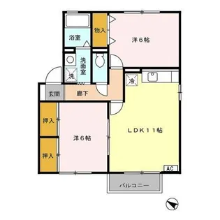 ウィンズヒル B棟【2階】の間取り