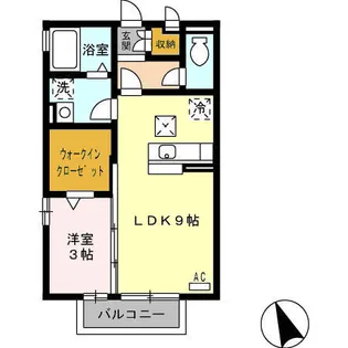 ウィズダム波佐見【1階】の間取り