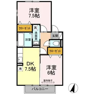 タスカータソルテA【2階】の間取り