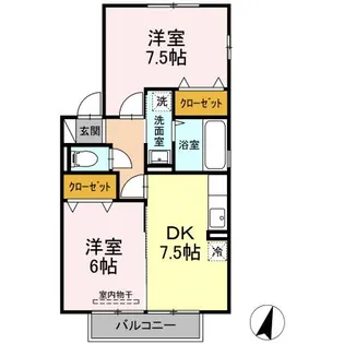 タスカータソルテA【2階】の間取り