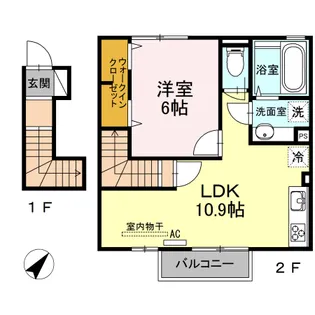ダイワ天神【2階】の間取り
