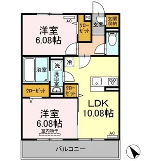 アムールパレス【2階】の間取り