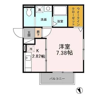 パルティール・パレス A棟【105号室】の間取り