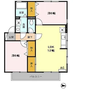 リバーサイド大塔 B棟【2階】の間取り