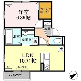ロイヤルレジデンスB【2階】の間取り