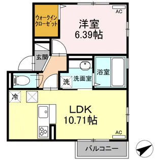 ロイヤルレジデンスB【1階】の間取り