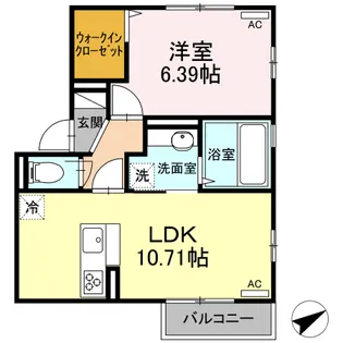 ロイヤルレジデンスB【2階】の間取り