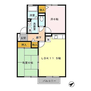 セジュール天神【1階】の間取り