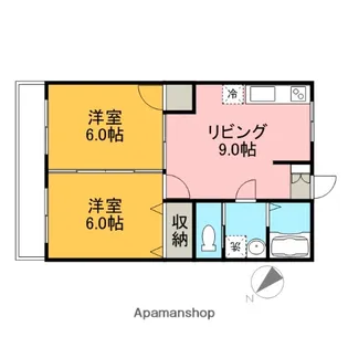 ウインディ重尾【308号室】の間取り