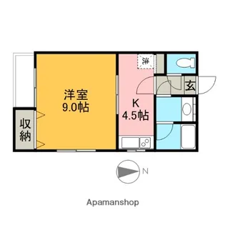 丸井ハイツ崎岡【103号室】の間取り
